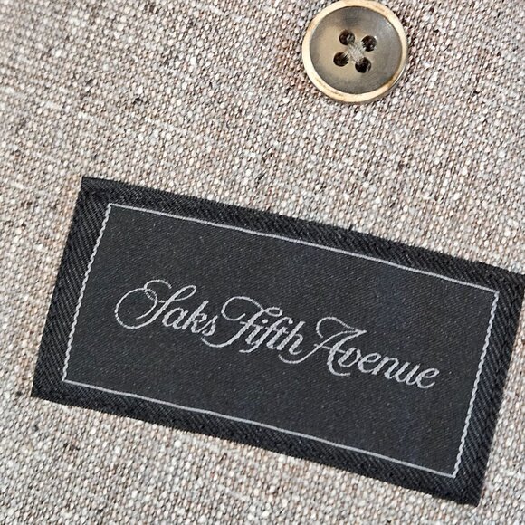 Saks Fifth Avenue Mens Blazer 42R Textured Jacquard Italy Lanificio Di Fabio - Picture 8 of 14